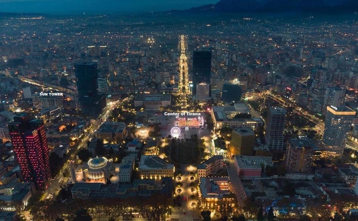 Апартаменты Sun Tower-Center Of Тирана Экстерьер фото